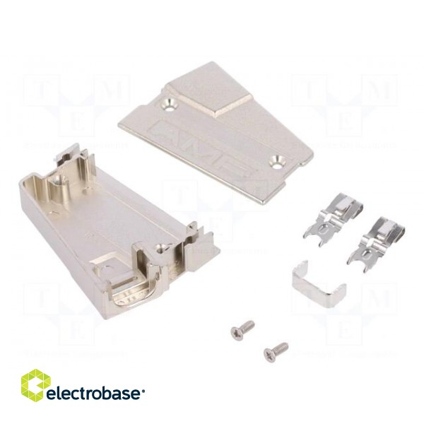 Plug housing | PIN: 50 | shielded | Locking: latch | Mat: steel | angled image 1