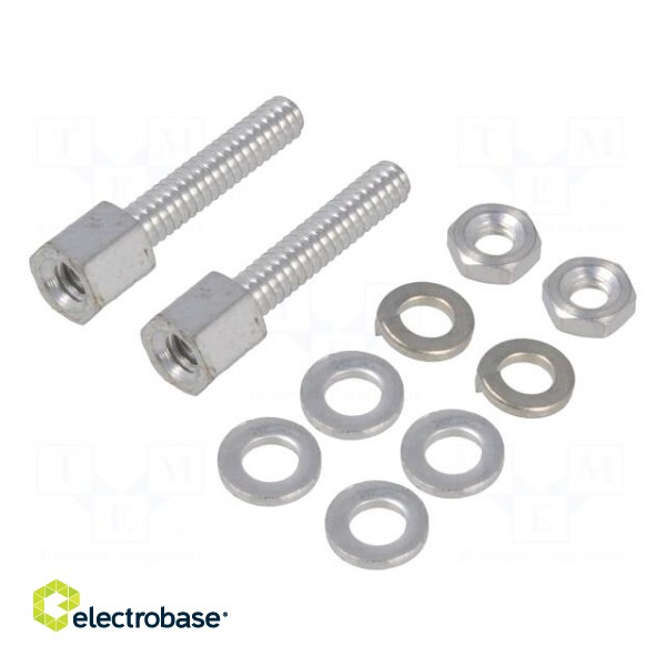 Set of screws for D-Sub | Thread len: 14.2mm | Thread: UNC4-40