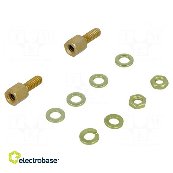 Set of screws for D-Sub | Thread len: 7.93mm | Thread: UNC 4-40