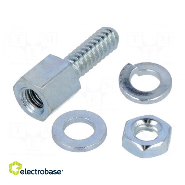 Set of screws for D-Sub | Thread len: 7.9mm | Thread: UNC4-40
