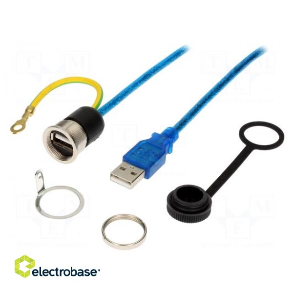 Adapter cable | USB A socket,USB A plug | 1310 | USB 2.0 | IP54 | 1m