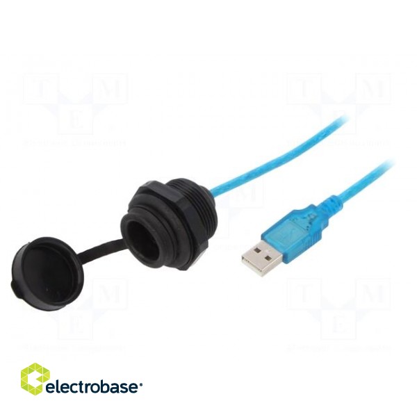 Adapter cable | USB A socket,USB A plug | 1310 | USB 2.0 | IP67 | 2m image 1