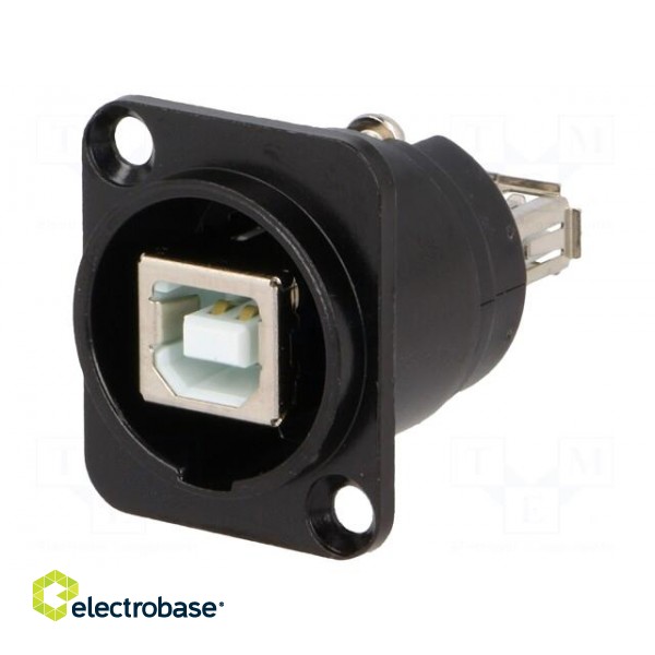 Adapter | USB A socket-back,USB B socket-front | FT | USB 2.0 image 1