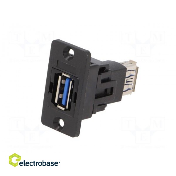 Adapter | USB A socket,both sides | SLIM | USB 3.0 | gold-plated image 2