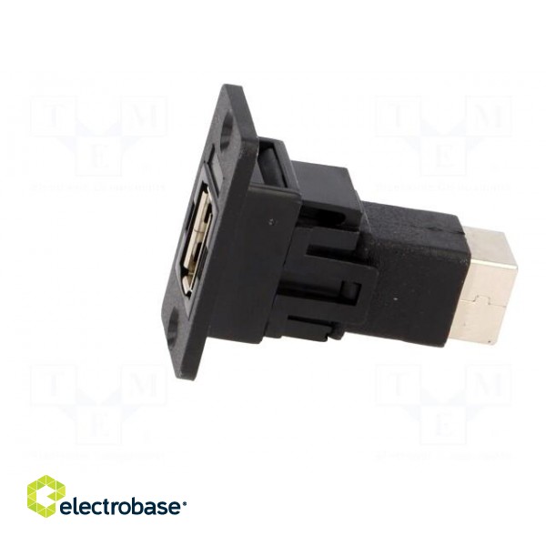 Adapter | USB A socket,USB B socket | SLIM | USB 2.0 | gold-plated image 3