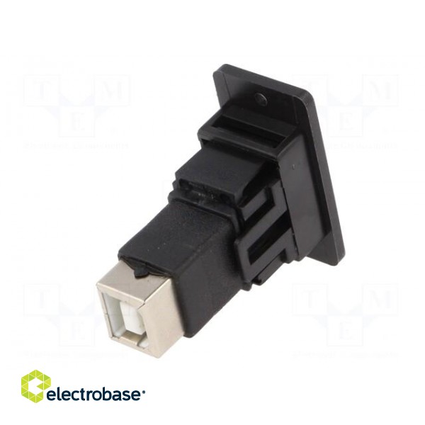 Adapter | USB A socket,USB B socket | SLIM | USB 2.0 | gold-plated paveikslėlis 6