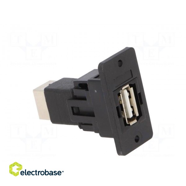 Adapter | USB A socket,USB B socket | SLIM | USB 2.0 | gold-plated paveikslėlis 8
