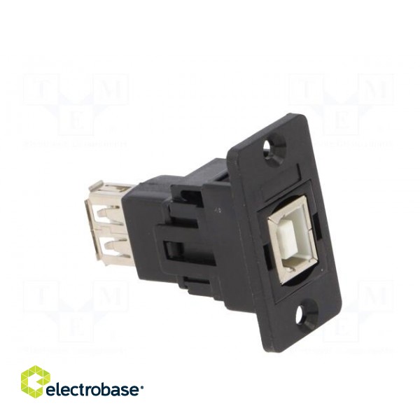 Adapter | USB A socket,USB B socket | SLIM | USB 2.0 | gold-plated image 8