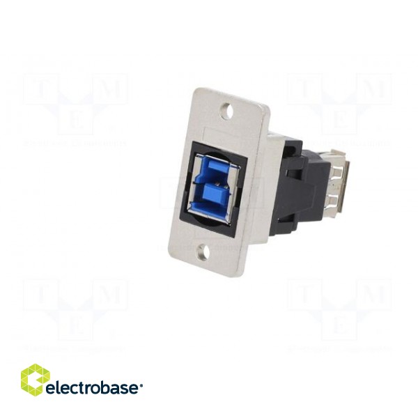Adapter | USB A socket,USB B socket | SLIM | USB 3.0 | gold-plated image 2
