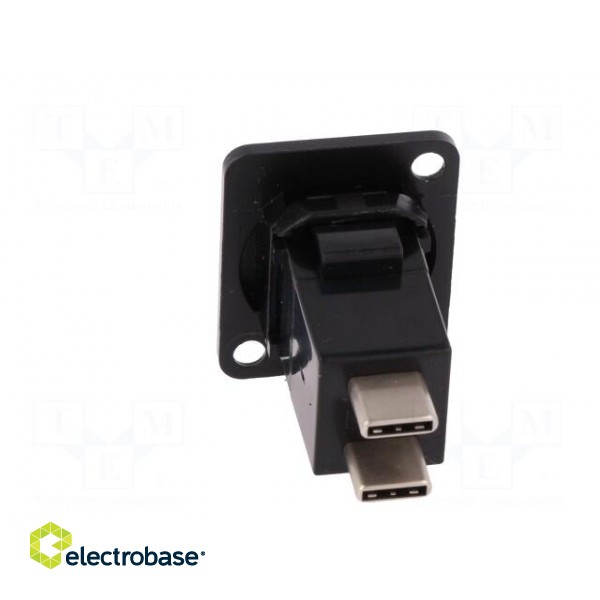 Adapter | USB C socket-front,USB C plug-back | FT | double | metal image 5