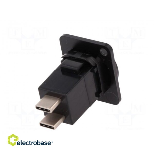 Adapter | USB C socket-front,USB C plug-back | FT | double | metal image 6