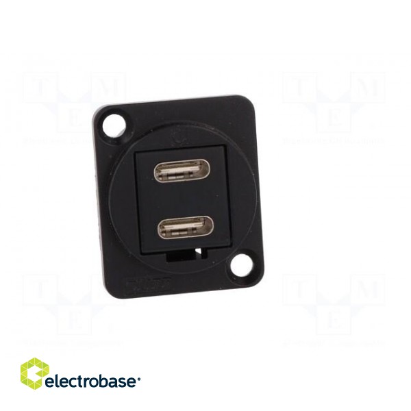 Adapter | USB C socket-front,USB C plug-back | FT | double | metal image 9