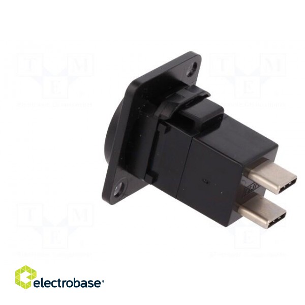 Adapter | USB C socket-front,USB C plug-back | FT | double | metal image 4