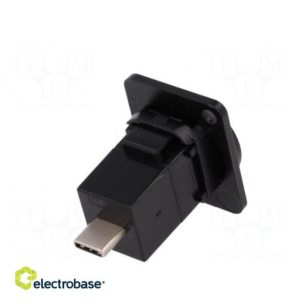 Adapter | USB C socket-front,USB C plug-back | FT | USB-C | metal image 6