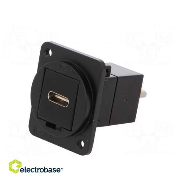 Adapter | USB C socket-front,USB C plug-back | FT | USB-C | metal image 2