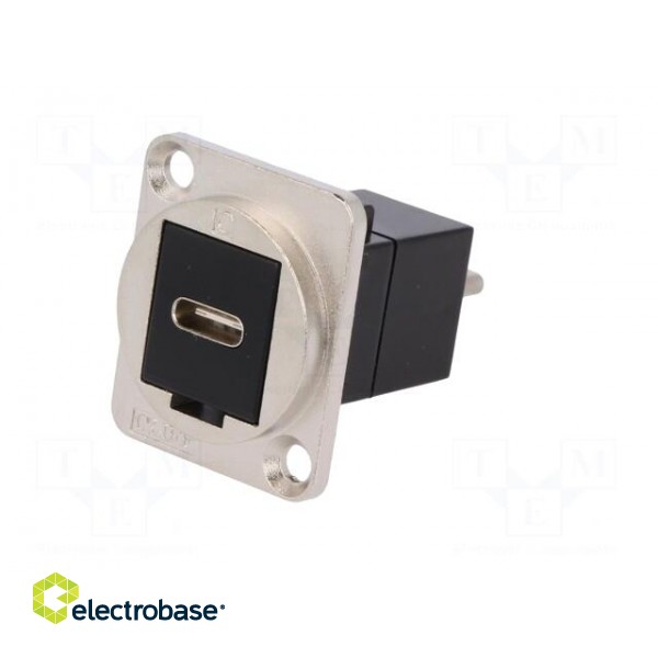 Adapter | USB C socket-front,USB C plug-back | FT | USB-C | metal image 2