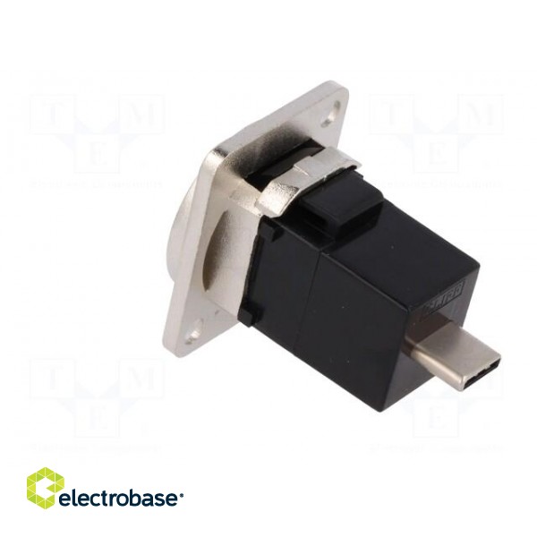 Adapter | USB C socket-front,USB C plug-back | FT | USB-C | metal image 4