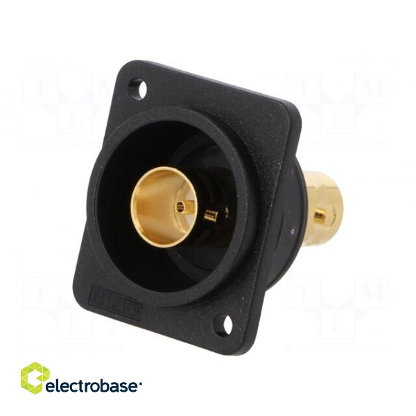Coupler | BNC socket,both sides | FT | gold-plated | plastic | 19x24mm image 1