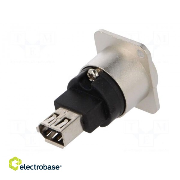 Coupler | IEEE1394 socket,both sides | FT | shielded | metal | 19x24mm image 6