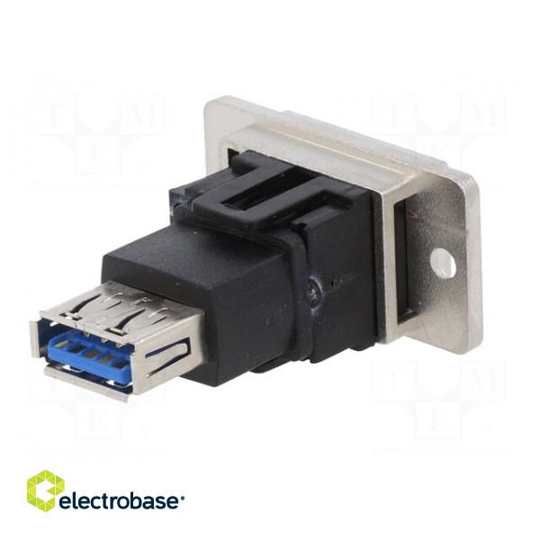 Coupler | USB A socket,both sides | DUALSLIM | USB 3.0 | gold-plated image 6