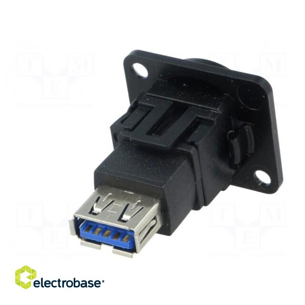 Coupler | USB A socket,both sides | FT | USB 3.0 | metal | 19x24mm image 6