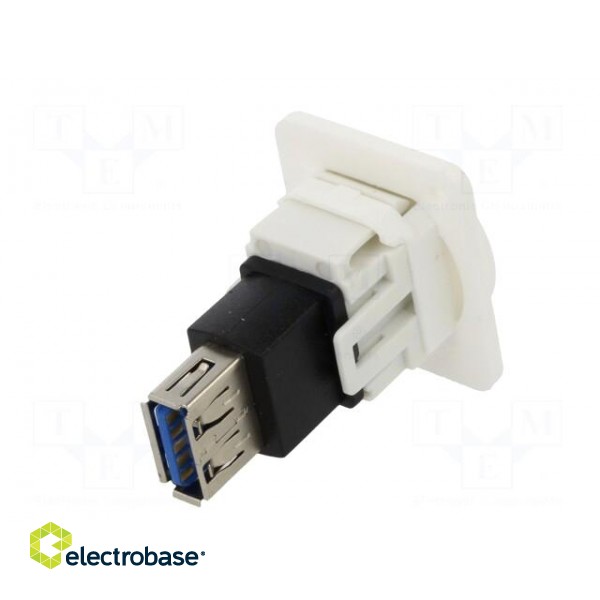 Coupler | USB A socket,both sides | FT | USB 3.0 | plastic | 19x24mm фото 6