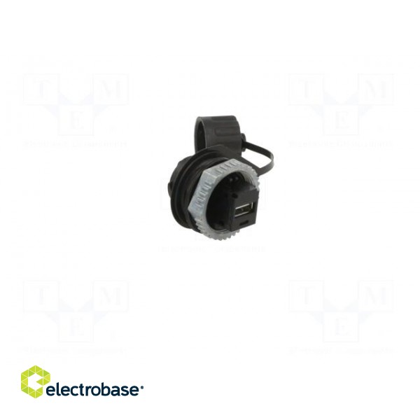 Coupler | USB A socket,both sides | USB 2.0 | plastic | Colour: black image 4