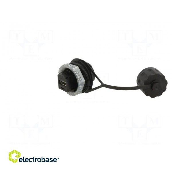 Coupler | USB A socket,both sides | USB 2.0 | plastic | Colour: black image 6