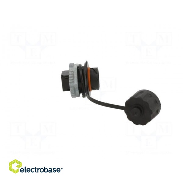 Coupler | USB A socket,both sides | USB 2.0 | plastic | Colour: black image 7