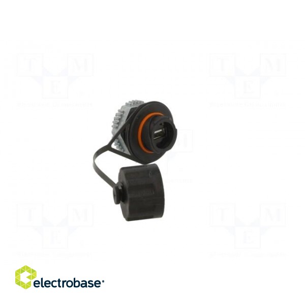 Coupler | USB A socket,both sides | USB 2.0 | plastic | Colour: black image 8