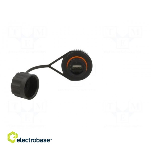 Coupler | USB A socket,both sides | USB 2.0 | plastic | Colour: black image 9