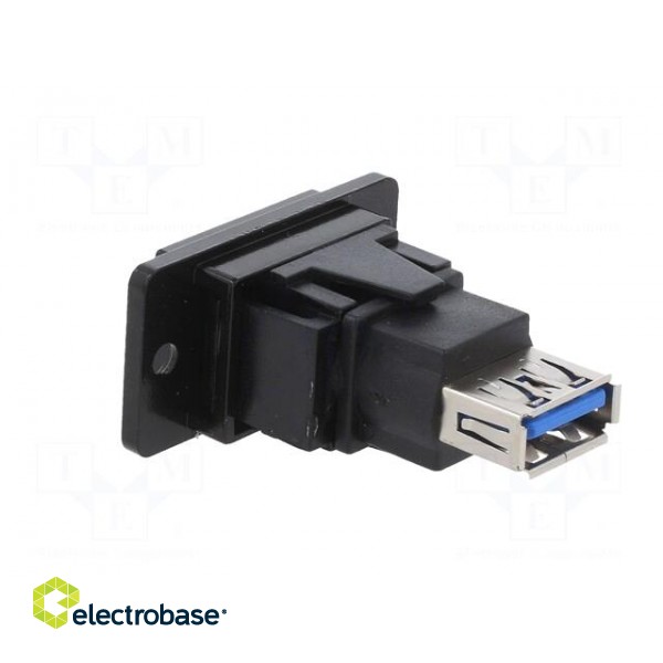 Coupler | USB A socket,USB B socket | DUALSLIM | USB 3.0 | metal image 4