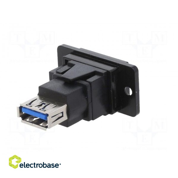 Coupler | USB A socket,USB B socket | DUALSLIM | USB 3.0 | metal image 6