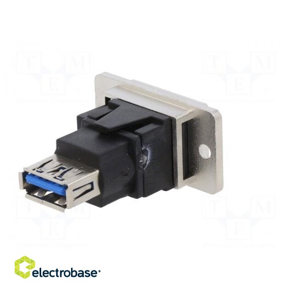 Coupler | USB A socket,USB B socket | DUALSLIM | USB 3.0 | metal image 6