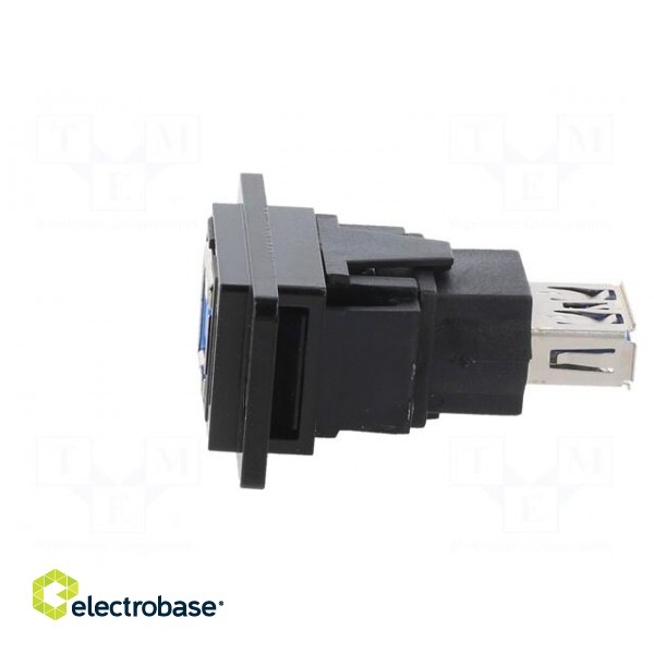 Coupler | USB A socket,USB B socket | DUALSLIM | USB 3.0 | metal image 3