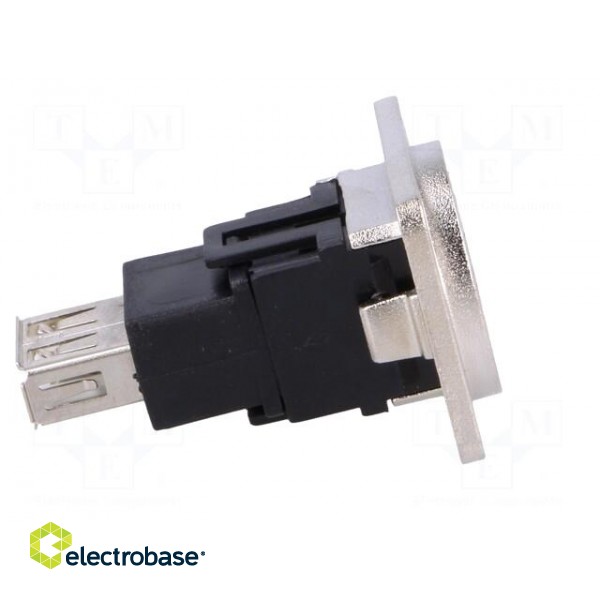 Coupler | USB A socket,USB B socket | FT | USB 2.0 | metal | 19x24mm image 7
