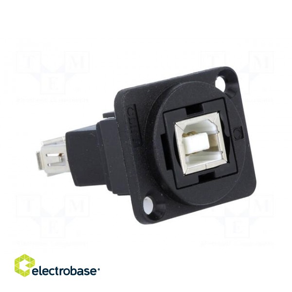 Coupler | USB A socket,USB B socket | FT | USB 2.0 | plastic | 19x24mm фото 8