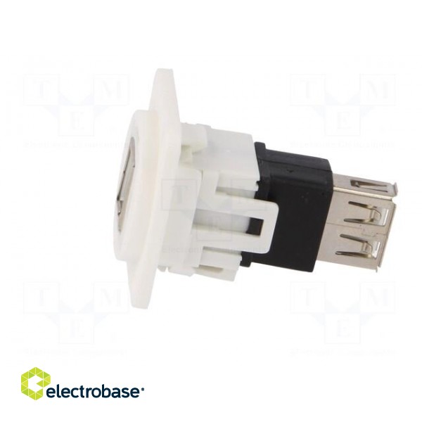 Coupler | USB A socket,USB B socket | FT | USB 2.0 | plastic | 19x24mm image 3