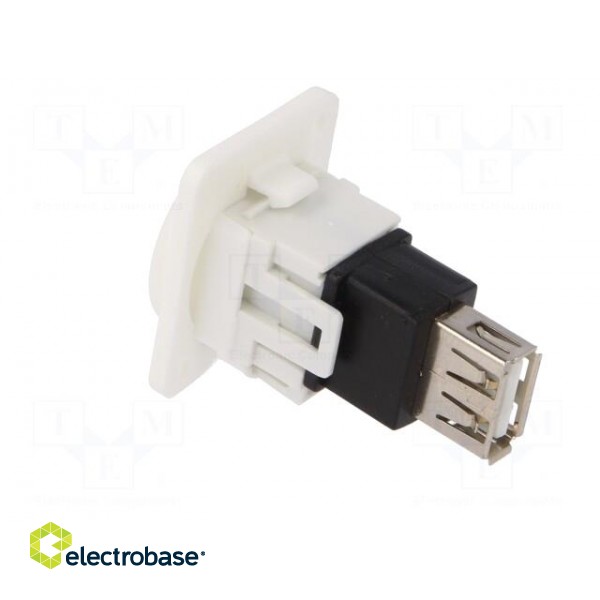 Coupler | USB A socket,USB B socket | FT | USB 2.0 | plastic | 19x24mm image 4
