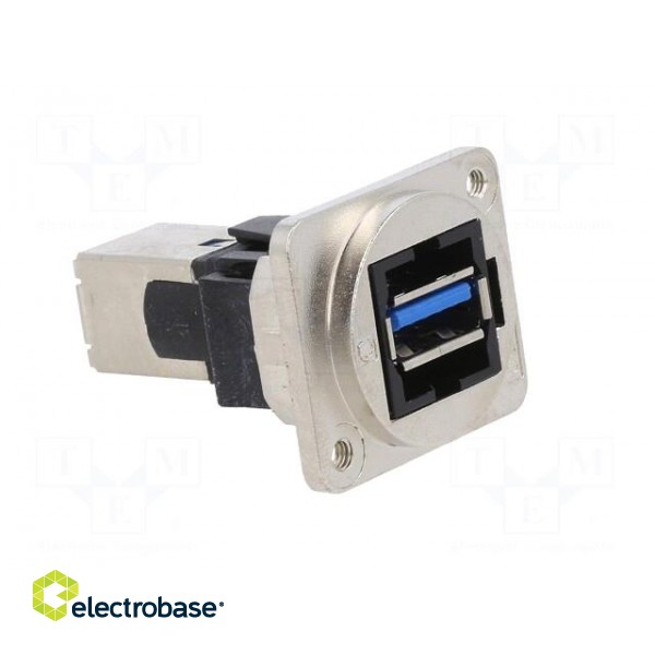 Coupler | USB A socket,USB B socket | FT | USB 3.0 | metal | 19x24mm image 8