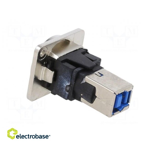 Coupler | USB A socket,USB B socket | FT | USB 3.0 | metal | 19x24mm image 4