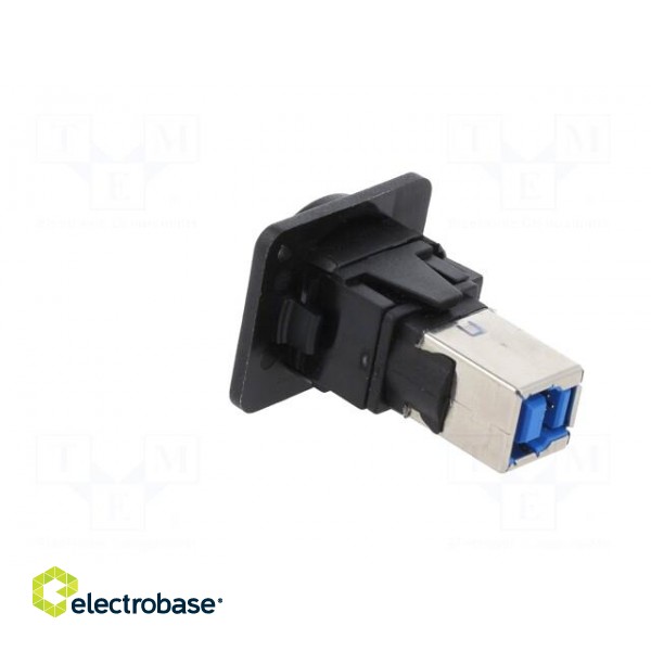 Coupler | USB A socket,USB B socket | FT | USB 3.0 | plastic | 19x24mm image 4