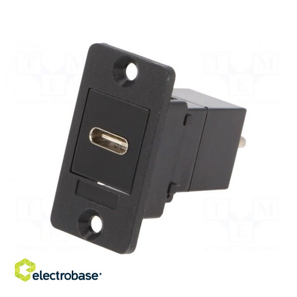 Coupler | USB C socket-front,USB C plug-back | SLIM | USB-C | 29mm image 1