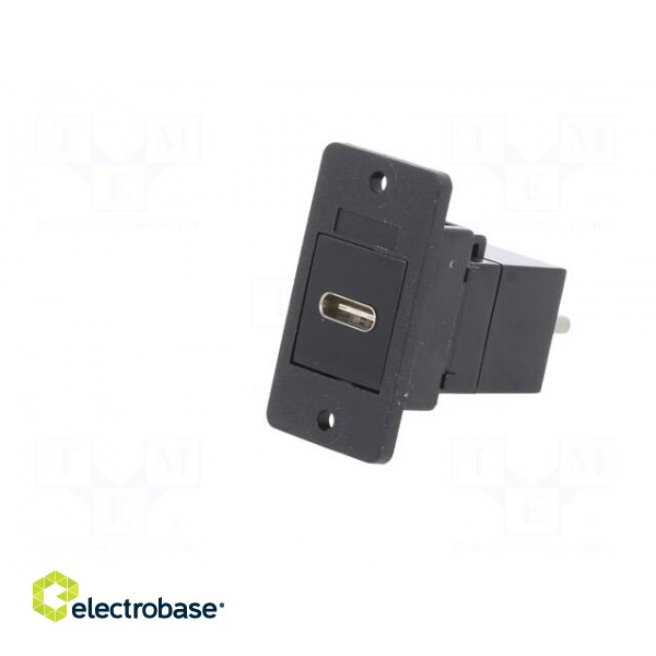Coupler | USB C socket-front,USB C plug-back | SLIM | USB-C | 29mm image 2