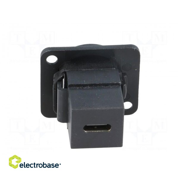 Coupler | both sides,USB C socket | FT | USB-C | plastic | 19x24mm image 5