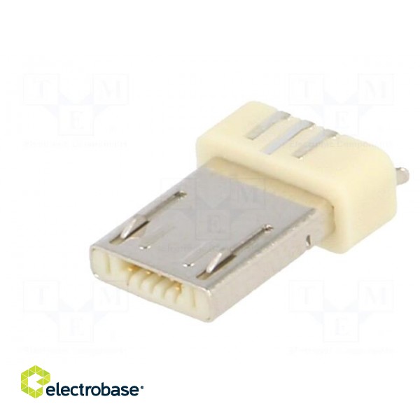 Plug | USB A micro | for molding | soldering | PIN: 5 | USB 2.0 | 0.65mm image 2
