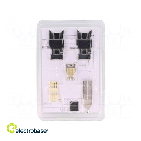 Plug | USB A | for cable | soldering | PIN: 4 | straight image 2
