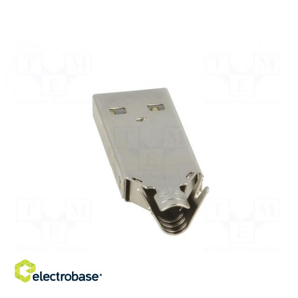 Plug | USB A | for cable | soldered | PIN: 4 | straight | USB 2.0 | 1A | 30V image 5