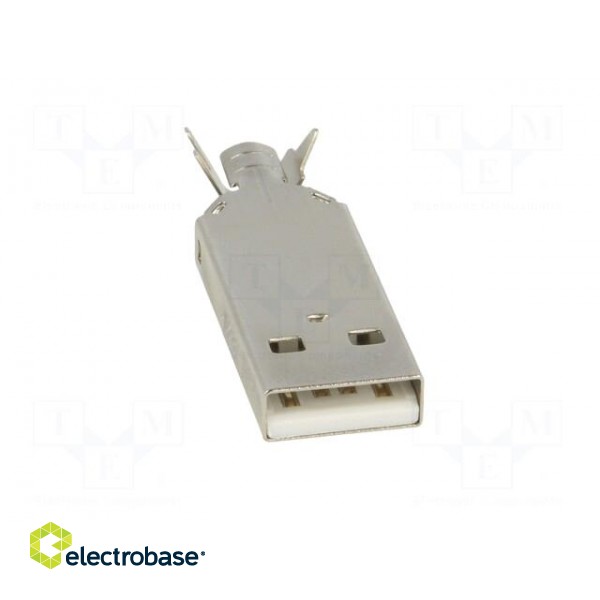 Plug | USB A | for cable | soldered | PIN: 4 | straight | USB 2.0 | 1A | 30V фото 8