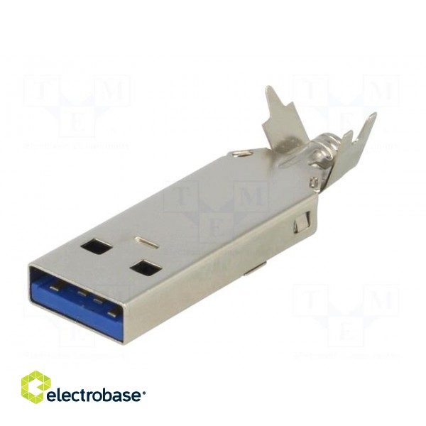 Plug | USB A | for cable | soldering | straight | USB 3.0 | 1A | 30V image 2